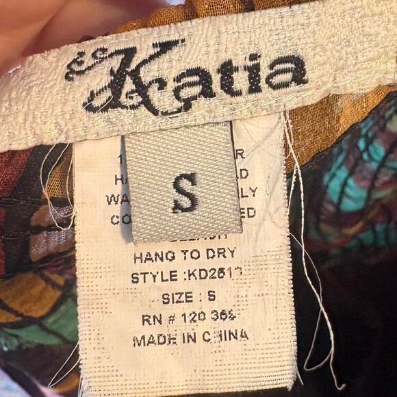 Y2k boho striped chiffon dress - Picture 4 of 4